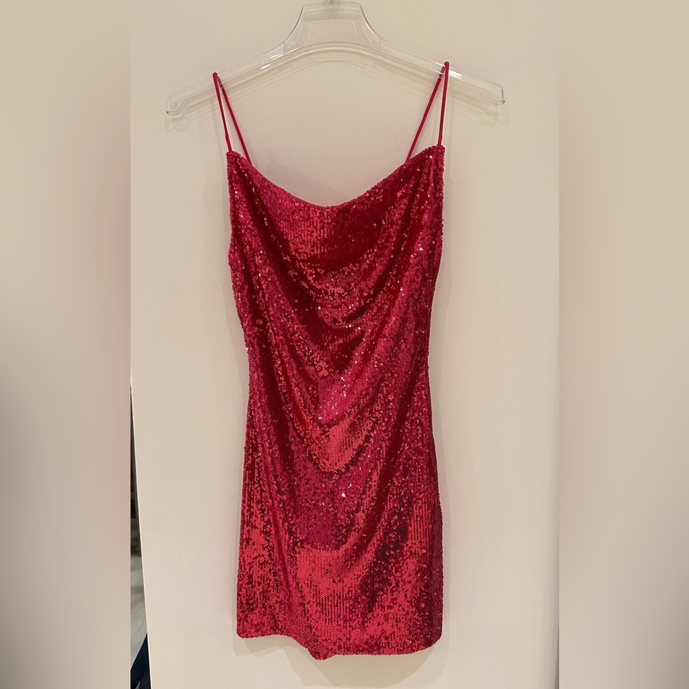 Motel Rocks Pink Sequin Dress